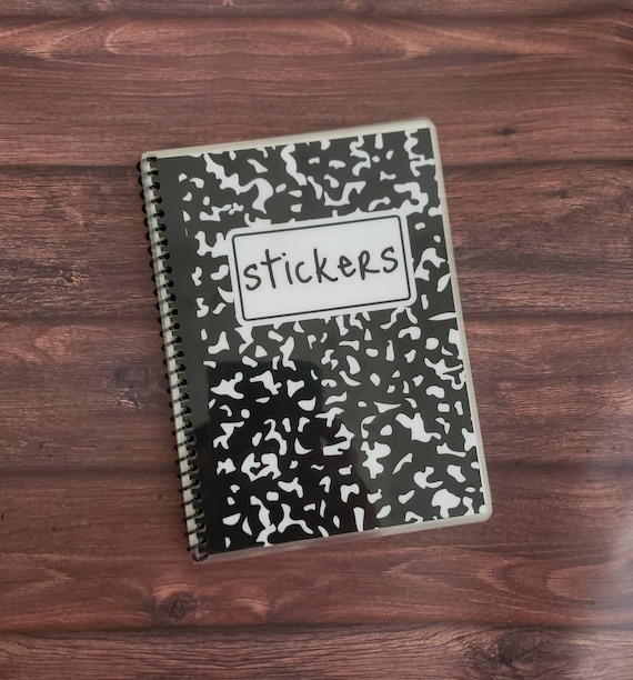 Composition Notebook Style Reusable Sticker Book 