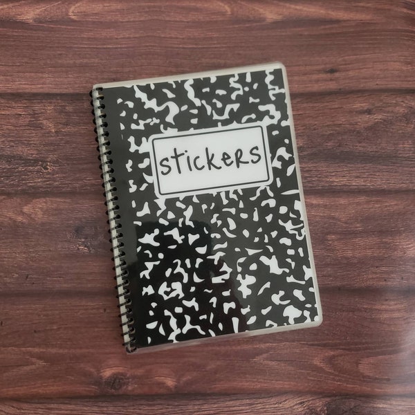 Composition Notebook Style Reusable Sticker Book