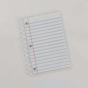 Notebook Paper Laminated Bookmark