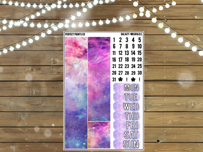 Galaxy Planner Sticker Kit For use with Erin Condren Life | Etsy