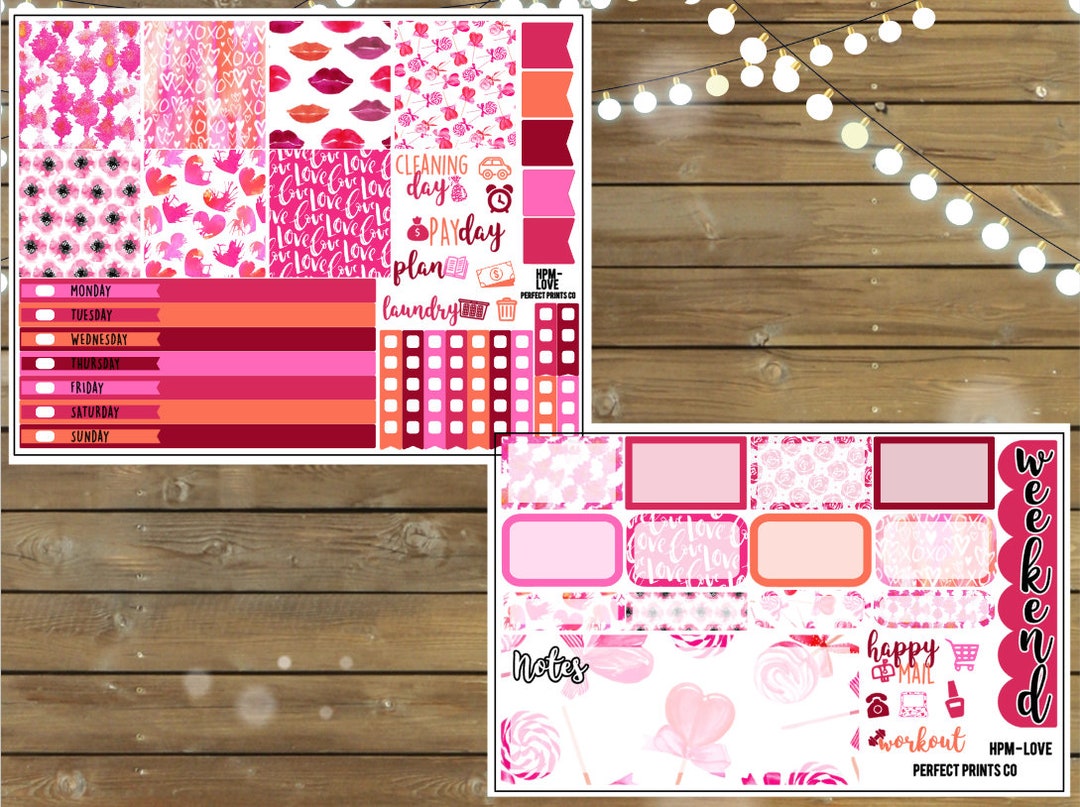 Love Sticker Kit for the Mini Happy Planner Etsy