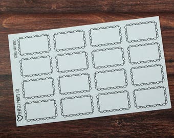 Doodle Half Box Planner Stickers, For use with Erin Condren Life Planner, Plum Paper Planner