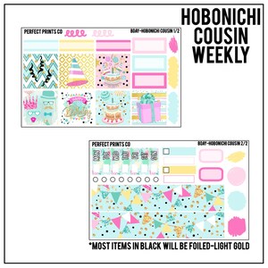 BDay Weekly Kit for use in the Hobonichi Cousin Planner
