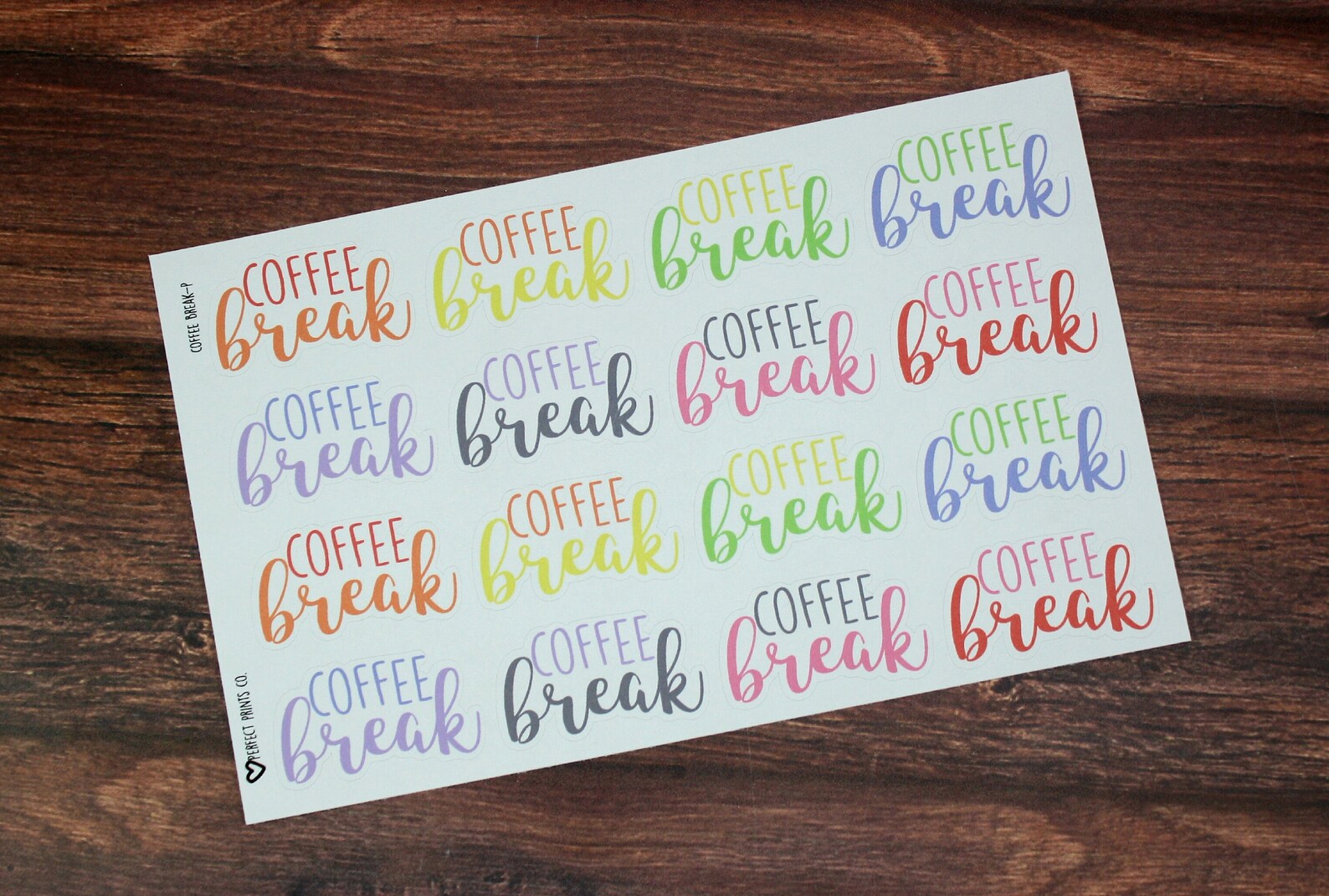 Coffee Break Planner Sticker for Use With Erin Condren Life Etsy