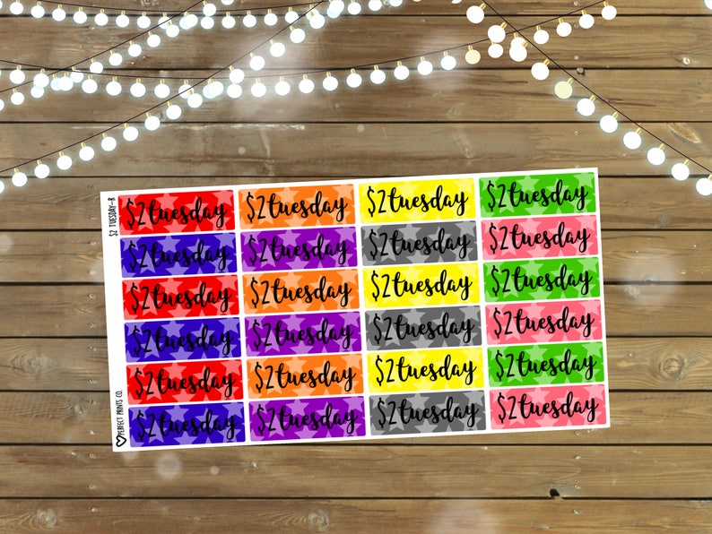 $2 tuesday planner stickers