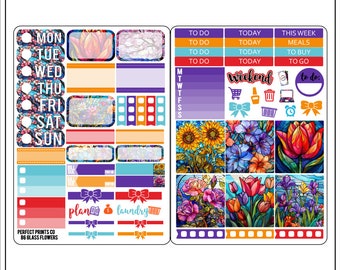 Glass Flowers B6 Sticker Kit