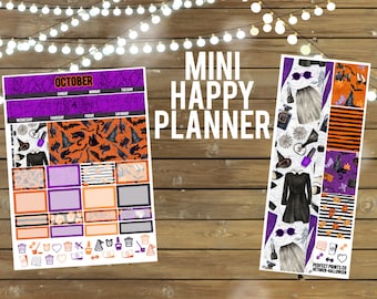 October Halloween Monthly View Kit for use in MINI Happy Planner