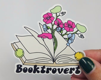 Booktrovert Diecut Sticker