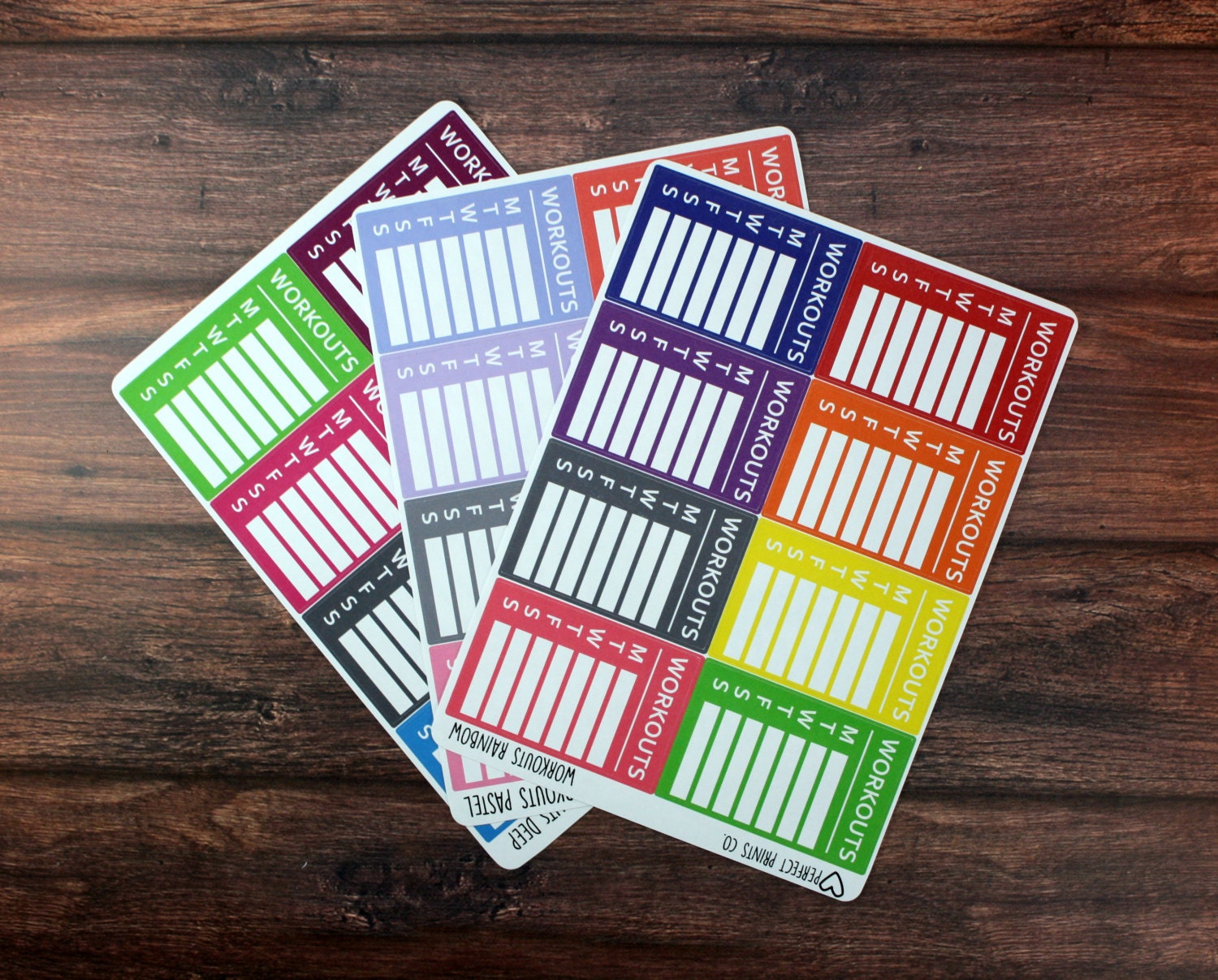 weekly workout planner stickers for use with erin condren