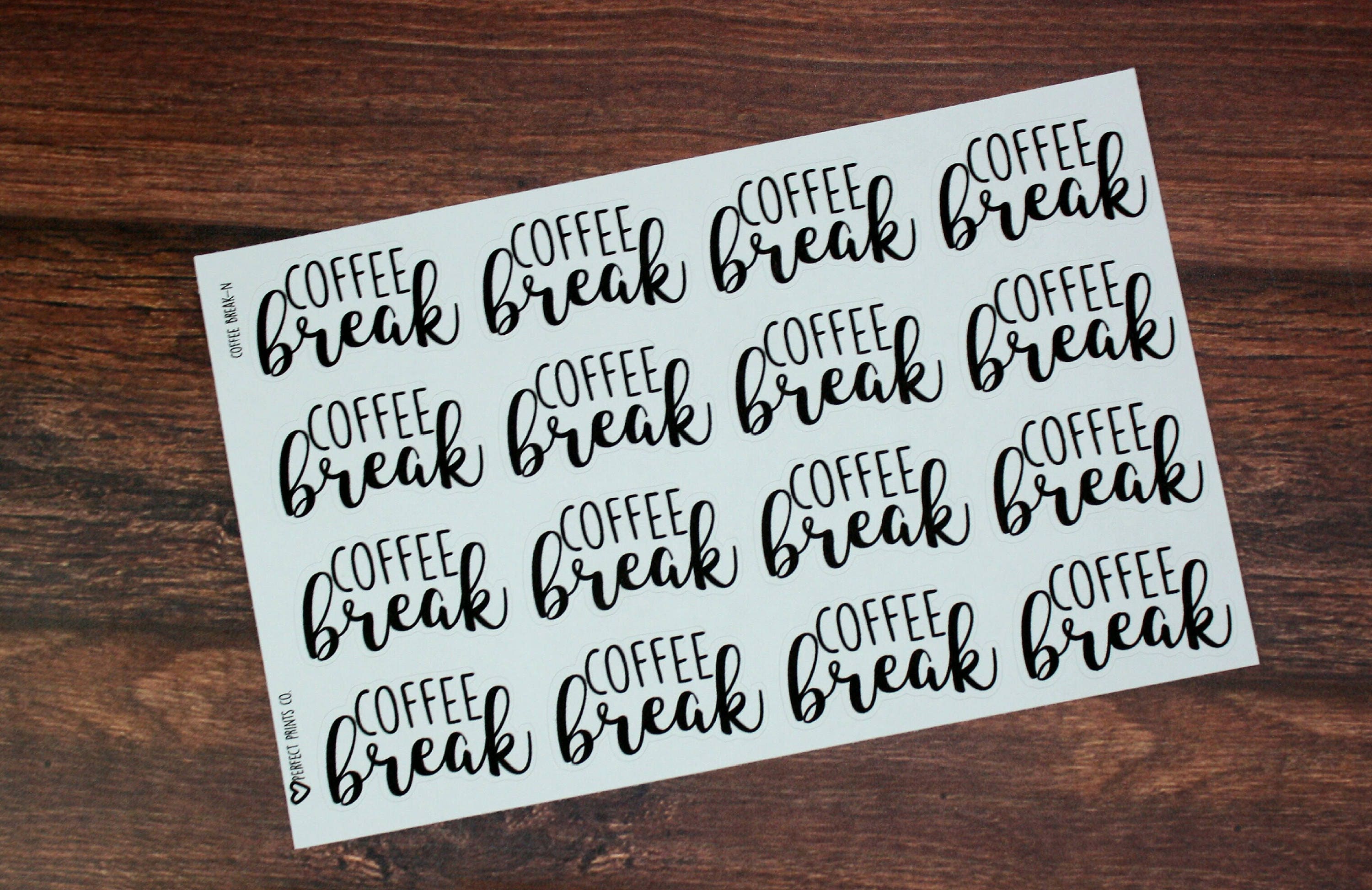 Coffee Break Planner Sticker for Use With Erin Condren Life Etsy