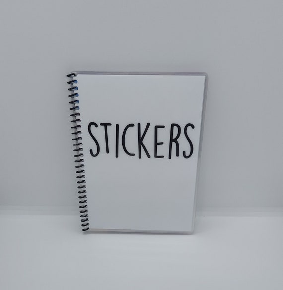 White sticker Minimal Reusable Sticker Book 