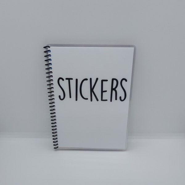 White "Sticker" Minimal Reusable Sticker Book