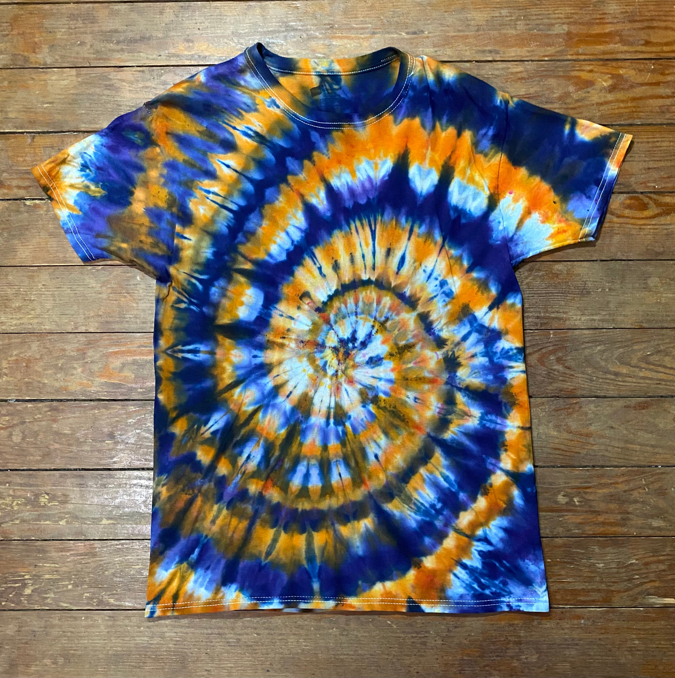 Medium Spiral Tie Dye Etsy