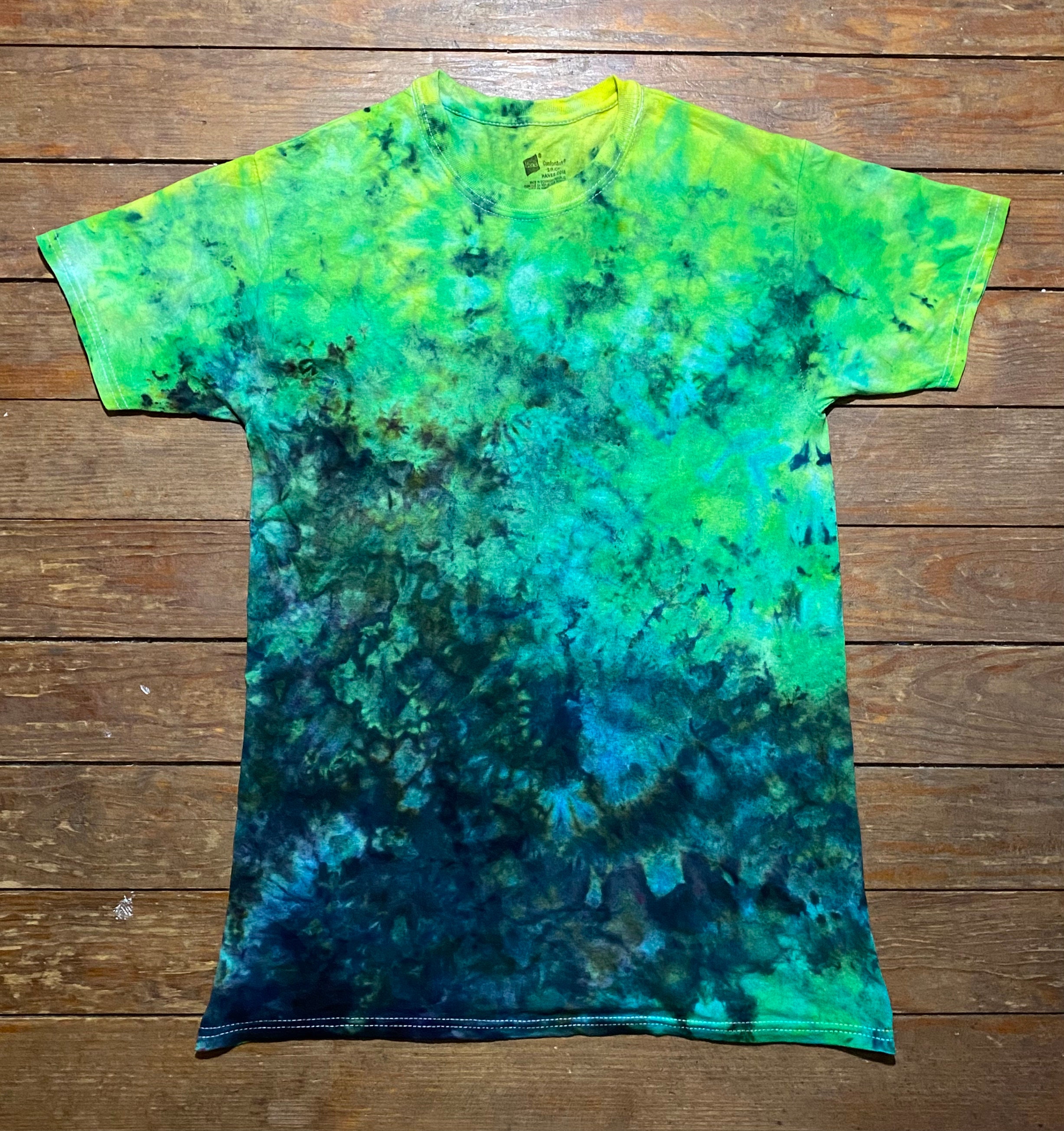 Green Scrunch Tie Dye Small