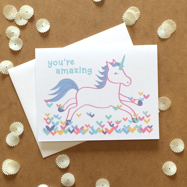 Friend Birthday Card 10 Personalized Unicorn & Mermaid Thank You Cards With Glitter - Photo Thank You Cards For Birthdays Birthday Cards - Foto 13