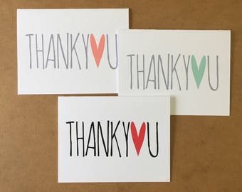 Thank You Cards Wedding, Baby Shower Thank You Cards, Bridal Shower Thank You Cards, Wedding Stationary, Thank You Card Set, Wedding Party