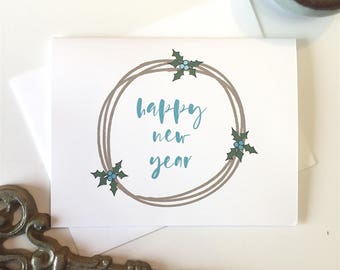 Happy New Year Card Set: Holiday Greeting Cards
