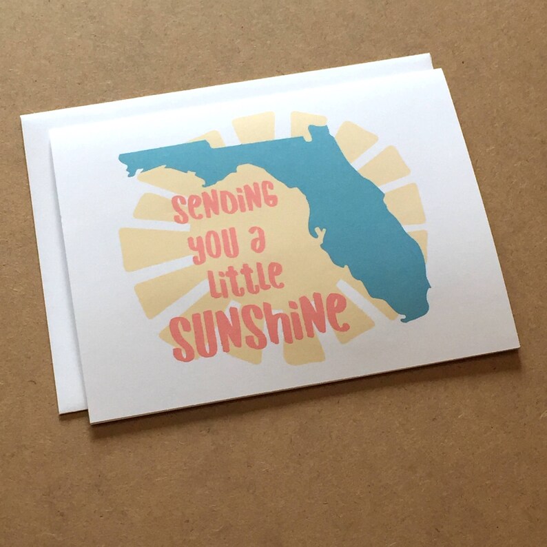 Florida Greeting Card Florida Gift Greetings From Florida Etsy