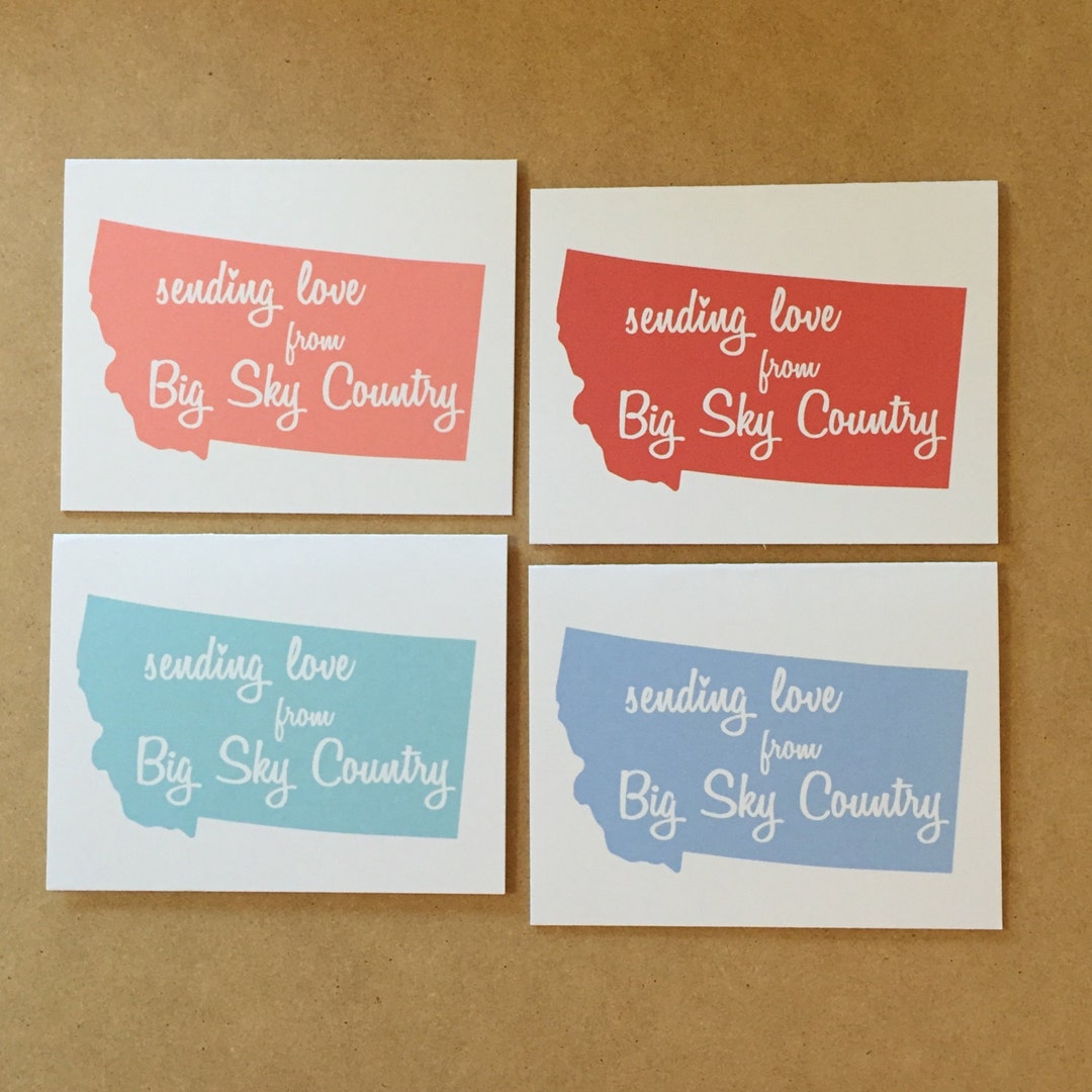 Montana Card: Sending Love From Big Sky Country - Etsy
