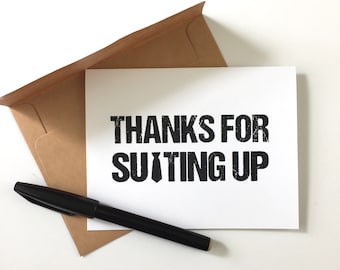 Groomsmen Thank You Card for Wedding Party, Funny Best Man Gift