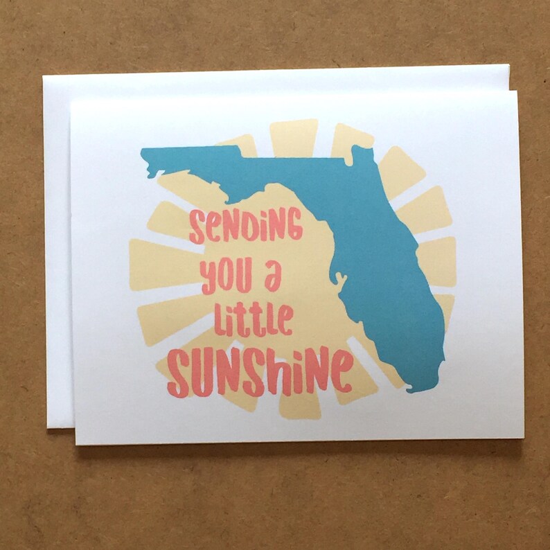 Florida Greeting Card Florida Gift Greetings From Florida Etsy