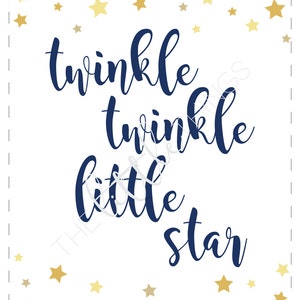 Twinkle Twinkle Little Star Nursery Print Baby Shower - Etsy