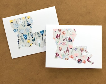 Floral Louisiana Greeting Card: New Orleans Gift
