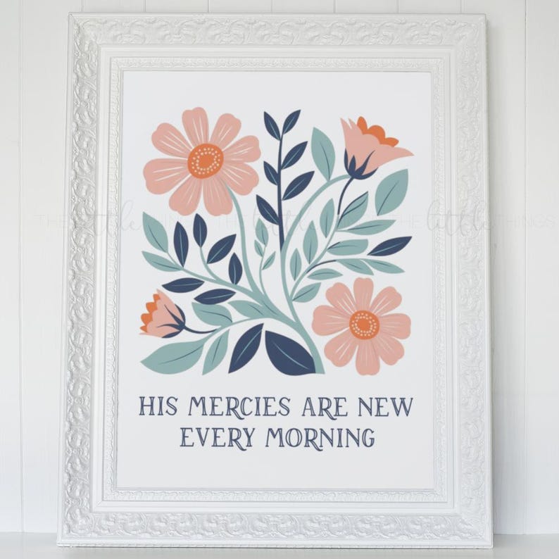 Floral Bible Verse Art Set: Printable Christian Wall Decor, Set of 3 - Etsy