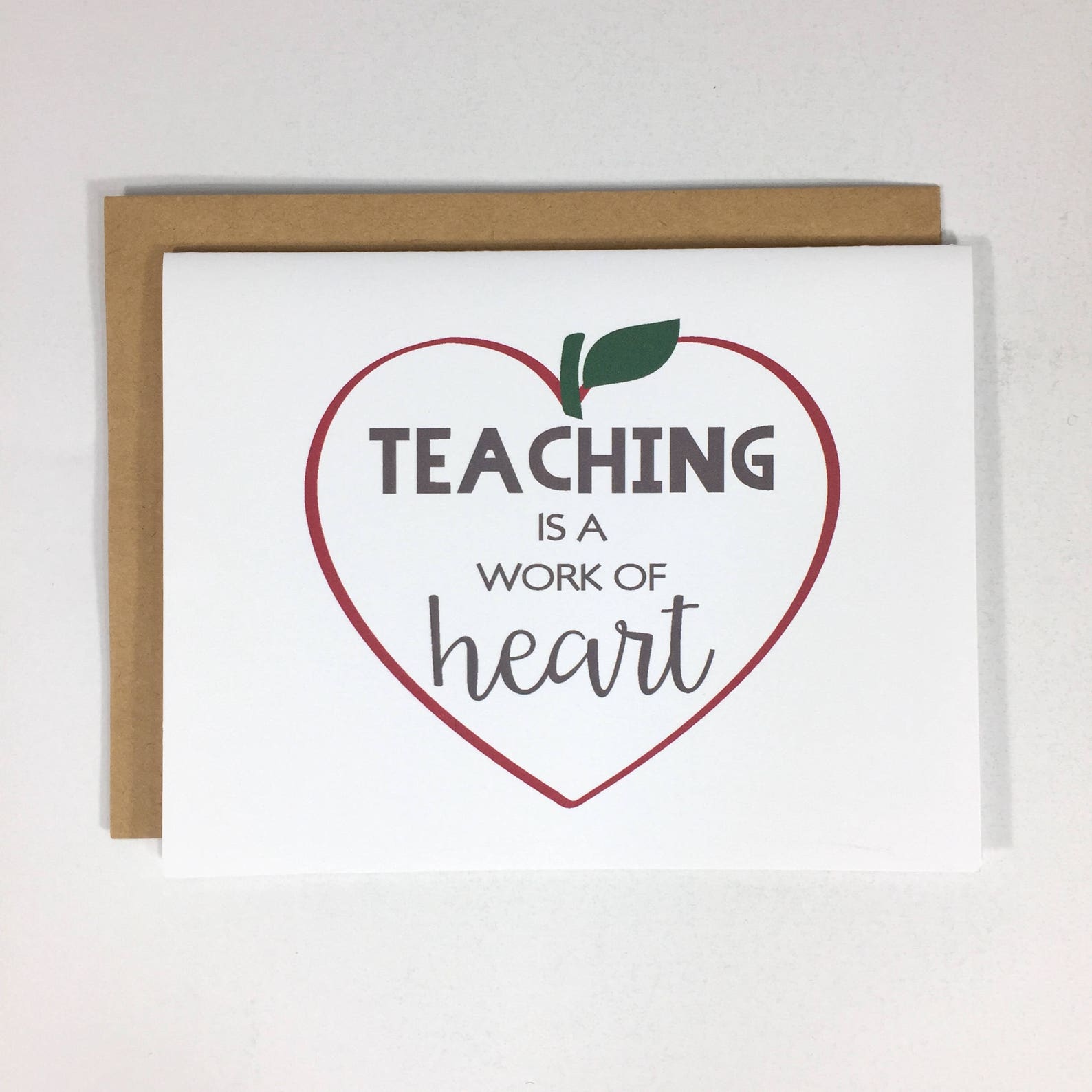Teacher Appreciation Card Teaching is a Work of Heart End of Etsy Teacher Appreciation Card Teaching is a Work of Heart End of Etsy