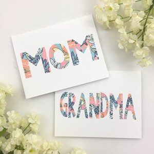 Floral Mom or Grandma Card: Watercolor Mother&#39;s Day Card