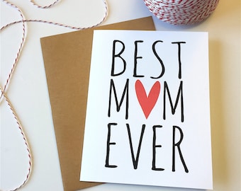 Best mom ever card, Best mom card, Mothers day card wife, Best mom ever, Birthday card for mom, Cute mother’s day card, Mom wedding card