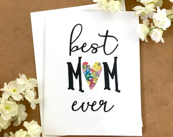 Best mom floral, Best mom ever card, Mothers day cards, Mom from daughter, Cute mother’s day card, Card for mom, World’s best mom card