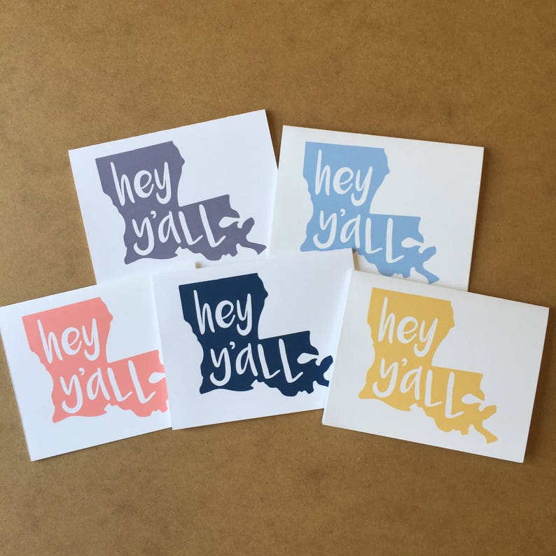 Louisiana Greeting Card Hey Y'All Card Louisiana Gift Etsy