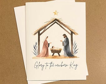 Christian Christmas Card: Glory to the Newborn King