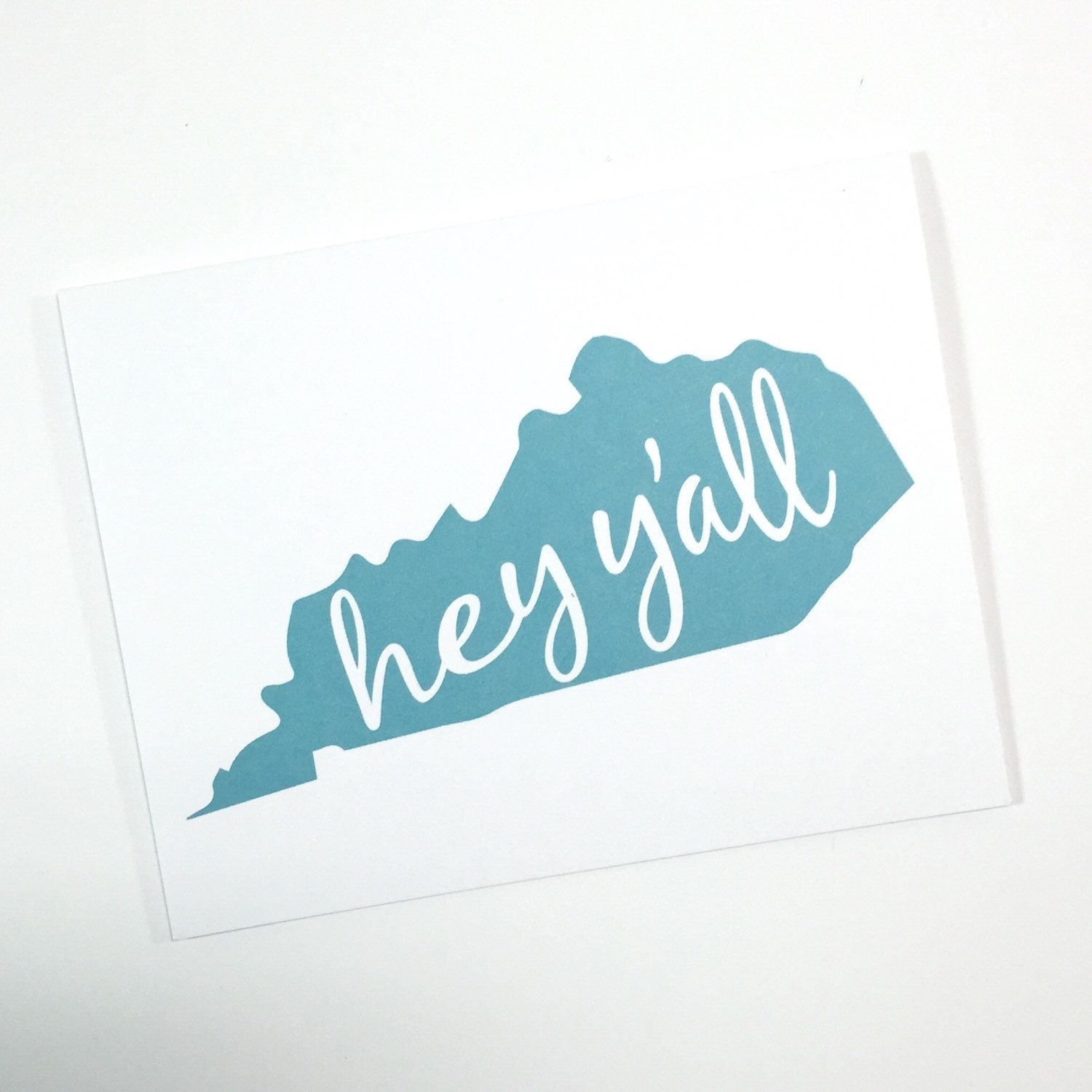 Kentucky Card Hey Y'All Kentucky Gifts Kentucky Etsy
