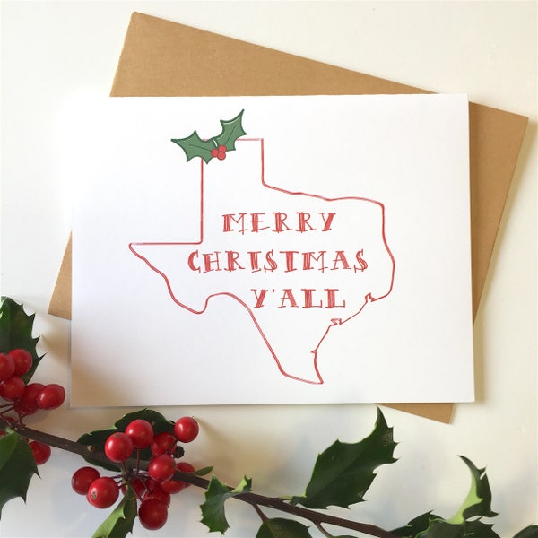 Texas Christmas, Texas Christmas Cards, Texas Christmas Gift, Texas Decor, Texas Holidays, Texas Gifts, Texas Y’all, State Christmas, Texas