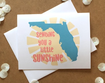 Florida Sunshine Greeting Card: Sending Love from the Sunshine State