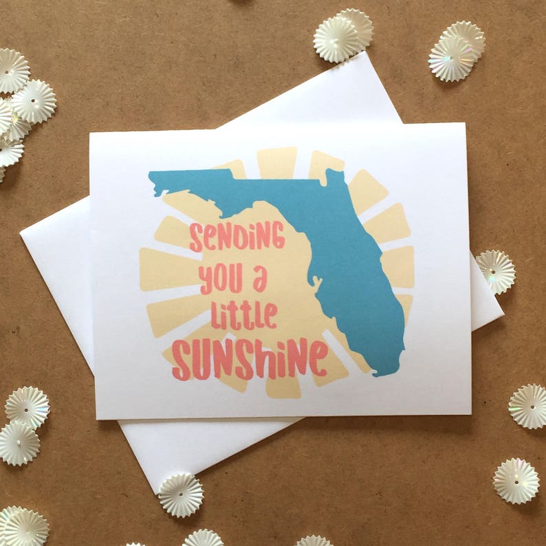 Florida Greeting Card Florida Gift Greetings From Florida Etsy