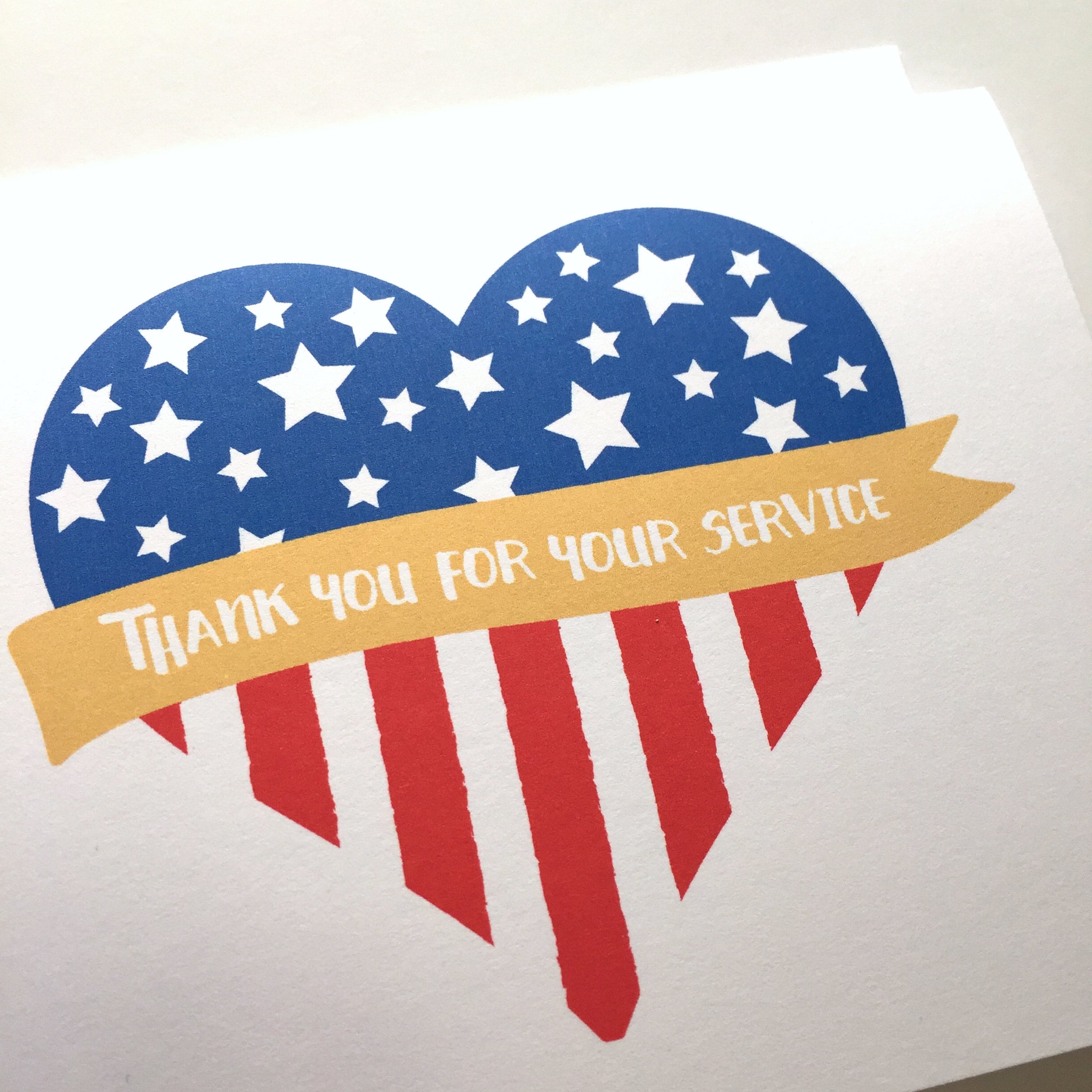 Thanks for Service Flags & Stars Military Appreciation Card