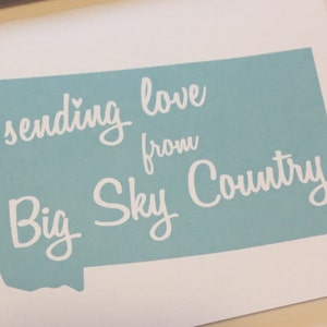 Montana Card: Sending Love From Big Sky Country - Etsy