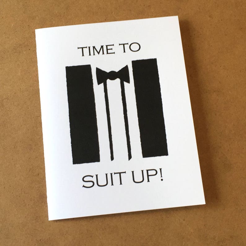 Time to Suit up Groomsmen Card Groomsmen Proposal Card Will - Etsy