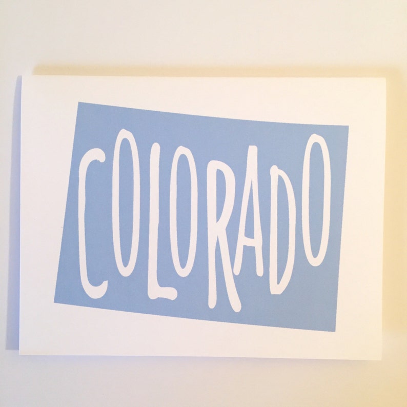Colorado Card Colorado Greeting Card Colorado Gift Love Etsy
