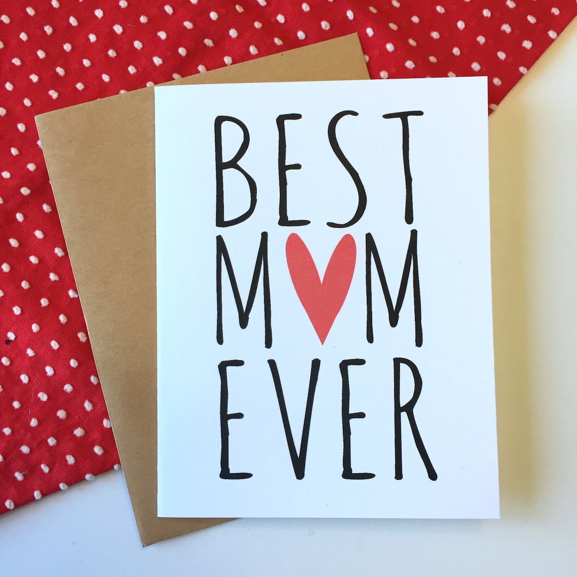 Best Mom Ever Card Best Mom Card Mothers Day Card Wife Best Etsy