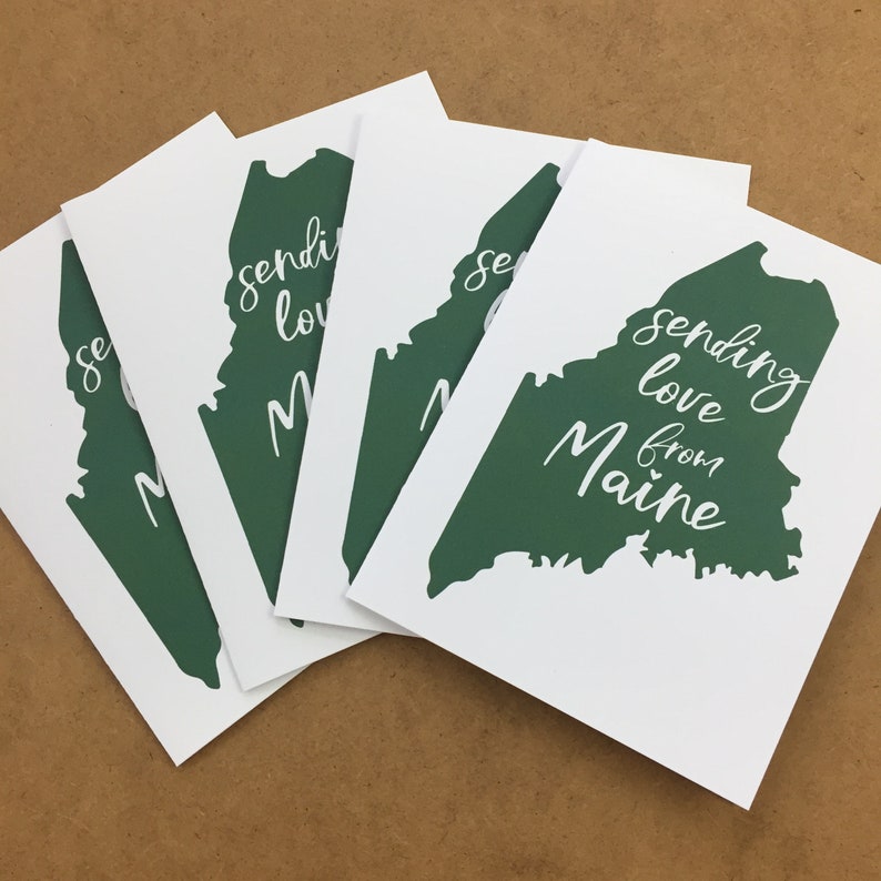 Maine Greeting Card Maine Card Maine Greeting Maine Gift Etsy