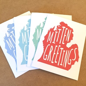 Michigan Mitten Greetings Cards: Made in Michigan image 1