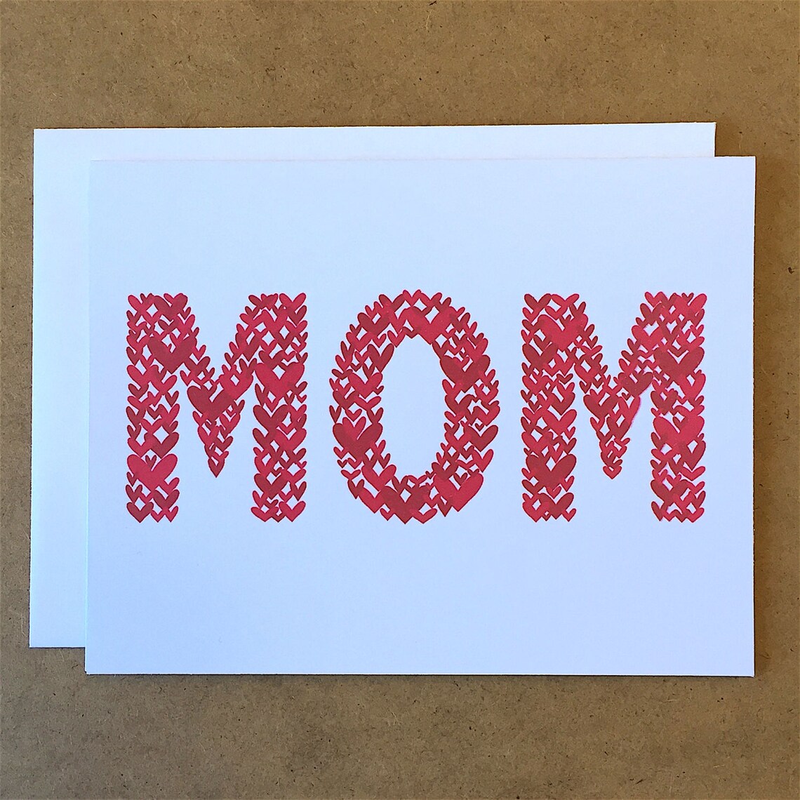 Mothers Day Card MOM Hearts Mom Love Card for Mom - Etsy