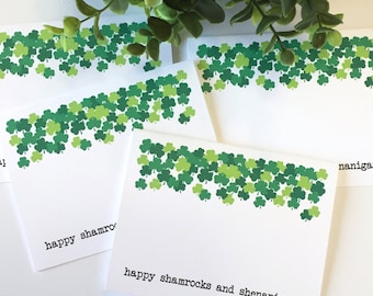 St. Patrick's Day - Greeting Card - Lucky You - Shamrocks Shenanigans - Clover - Lucky Card - Shamrock Card - St. Patrick's Day Gift