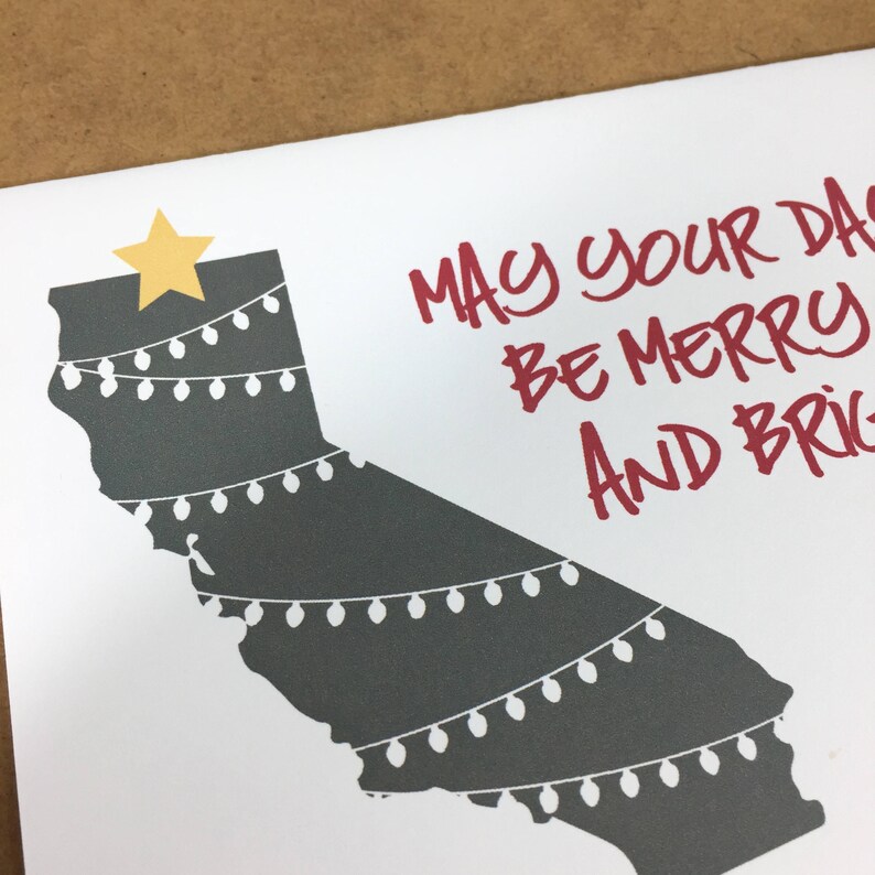 California Christmas Card Set California Gift Idea Etsy