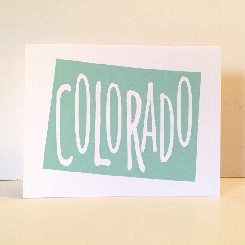 Colorado Card Colorado Greeting Card Colorado Gift Love Etsy