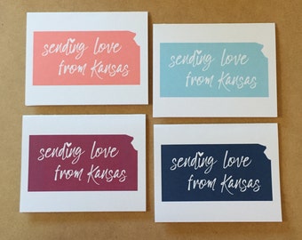 Sending Love from Kansas Greeting Card